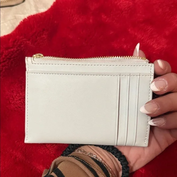 Kate Spade Quilted Cream Card Holder with Gold Accent - Picture 3 of 9